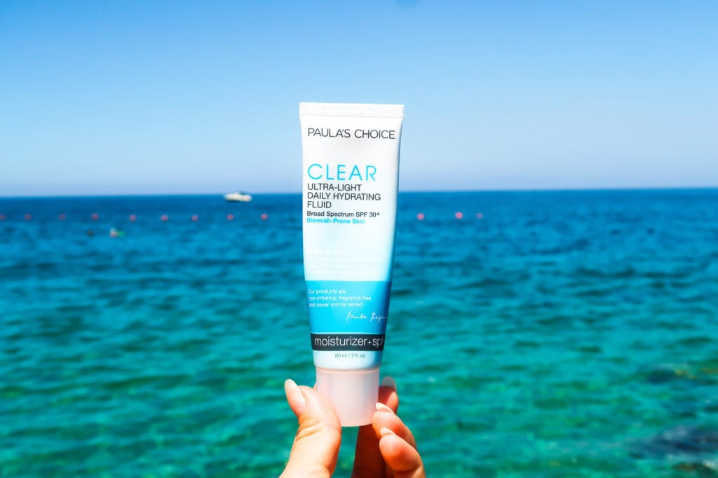 paula's choice clear ultra-light fluid spf 30, sunscreen for acne-prone skin, do i need to wear sunscreen, clear skin, olena, acne blog, best acne blog