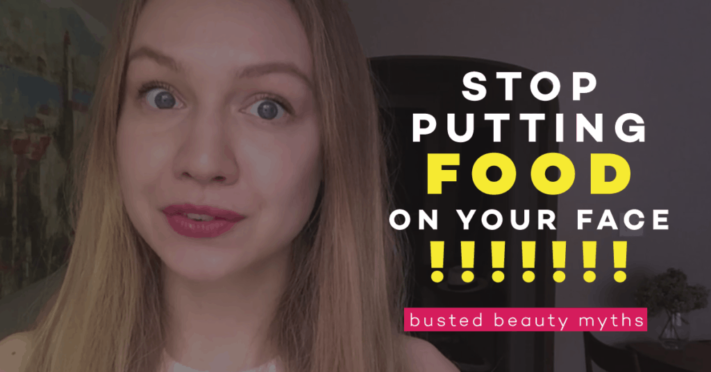 the dangers of putting food on your face, apple cider vinegar, papaya enzyme masks, lots of pimples, breaking out, acne, honey masks, natural skincare, edible ingredients are not safe, sensitive skin